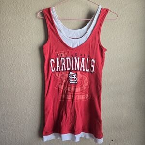 Genuine Merchandise Red and White Tank Top